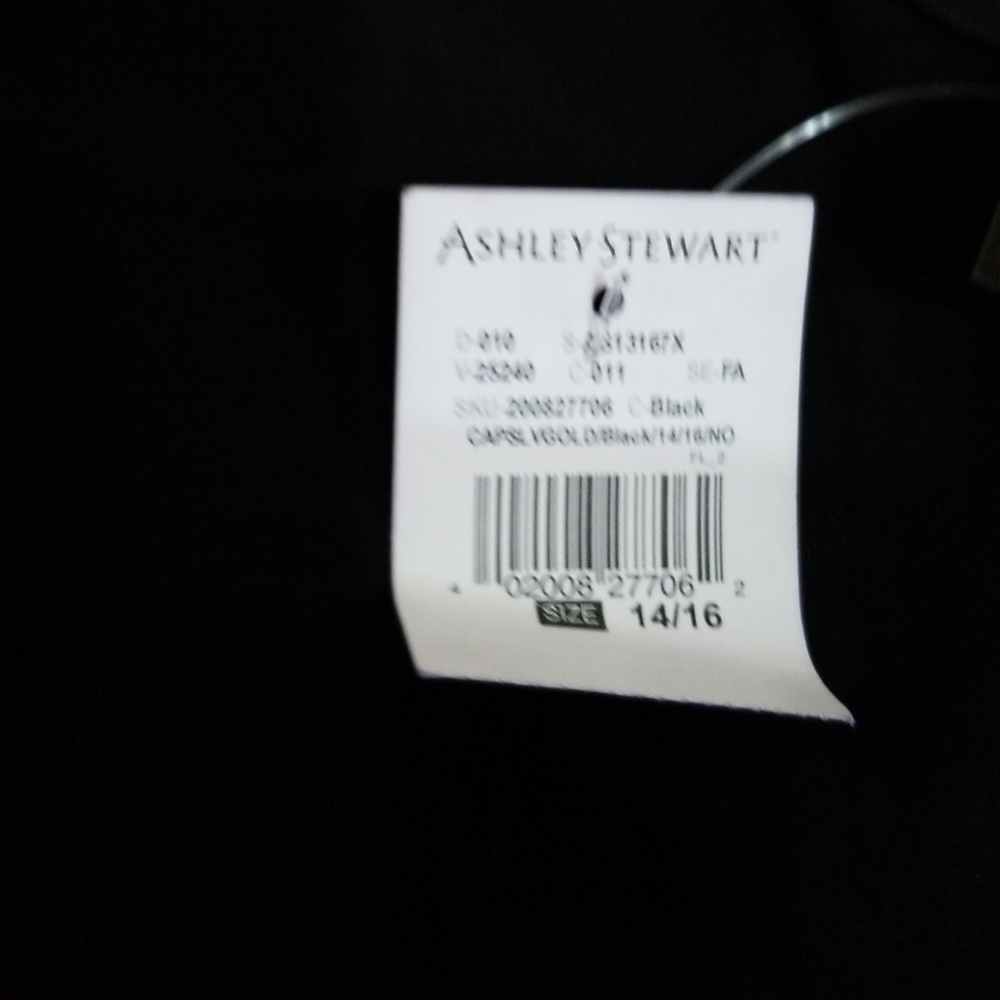 Ashley Stewart Elegant Black/Gold Dress 14/16 NWT - Picture 8 of 8